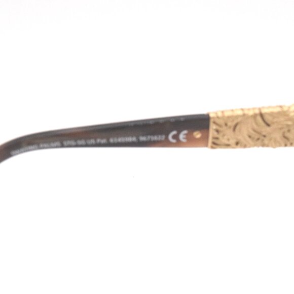 Maui Jim Swaying Palms MJ 530-93 Brown Stripe with 24K Gold FRAME - Picture 5 of 6